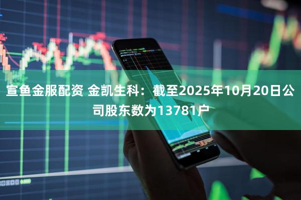 宣鱼金服配资 金凯生科：截至2025年10月20日公司股东数为13781户